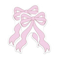 (2 Pack) Pink Bow Stickers - Cute Ribbon Stickers - Decorative Artwork Stickers - 5" On Longest Side - Sticks to Smooth Flat Surfaces - Made in USA - BMCS7248