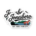 (2 Pack) Jonesboro Magnets - Hub City Decor - Arkansas Souvenir - 5" On Longest Side - Premium Magnet - for Cars, Refrigerators, Toolboxes, Lockers - Made in USA - MAG18587