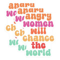 (3 Pack) Angry Women Decals - Empowering Quote - Feminist Stickers - 3 Inches On Longest Side - Easy Peel & Apply - Made in USA - 3MCS7108