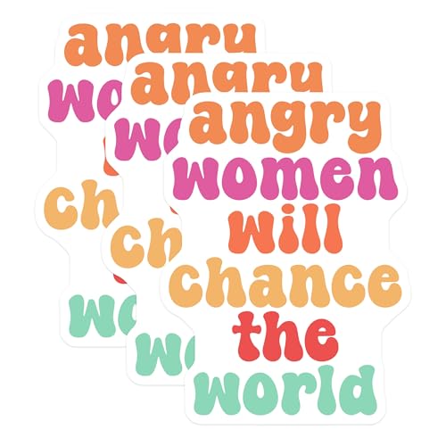 (3 Pack) Angry Women Decals - Empowering Quote - Feminist Stickers - 3 Inches On Longest Side - Easy Peel & Apply - Made in USA - 3MCS7108