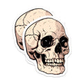 (2 Pack) Gothic Skull Magnets - Dark Academia Decor - Macabre Art Aesthetic Refrigerator Display - 5 Inches On Longest Side - Thick Durable Magnet - Made in USA - MAG37052