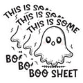 (3 Pack) Boo Sheet Decals - Cute Ghost Sticker - Halloween Decal - 3 Inches On Longest Side - Easy Peel & Apply - Made in USA - 3MCS4719