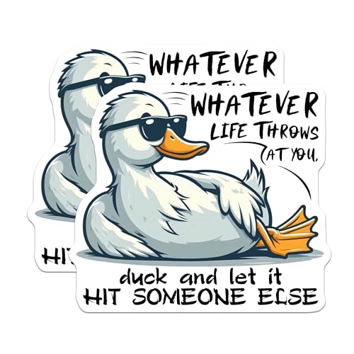 (2 Pack) Cool Duck Magnets Magnets - Inspirational Message Art - Funny Quotes for Office Decor - 5" On Longest Side - Made in USA - Sticks to Refrigerators & Metal Surfaces - MAG9079