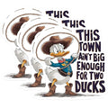 (3 Pack) Donald Duck Decals - Cowboy Duck - Funny Decal - 3 Inches On Longest Side - Easy Peel & Apply - Made in USA - 3MCS7273