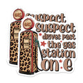 (2 Pack) Suspect Drives On E Stickers - Leopard Print Gas Pump - Funny Fuel Tank Humor - 5" On Longest Side - Sticks to Smooth Flat Surfaces - Made in USA - BMCS20600