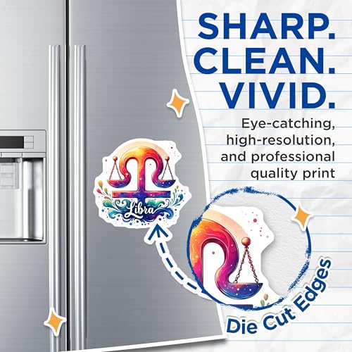 (2 Pack) Libra Zodiac Sign Magnets - Astrology - Horoscope - Star Sign Zodiac Decor - 5" On Longest Side - for Cars, Fridges, Toolboxes - Made in USA - MAG6810