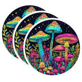 (3 Pack) Mushroom Decals - Psychedelic Art - Laptop Decals- 3 Inches On Longest Side - Easy Peel & Apply - Made in USA - 3MCS5567