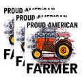 (3 Pack) Proud American Farmer Decals - Tractor Laptop Decal - Patriotic Agriculture Decals - 3 Inches On Longest Side - Easy Peel & Apply - Made in USA - 3MCS4458