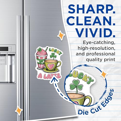 (2 Pack) Lucky A Latte Magnets Magnets - 5" On Longest Side - Made in USA - Sticks to Refrigerators & Metal Surfaces - MAG8414