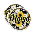 (2 Pack) Mama Sunflower Magnets - Leopard Print Decor - Floral Mom Magnet - 5" On Longest Side - Premium Magnet - for Cars, Refrigerators, Toolboxes, Lockers - Made in USA - MAG16997