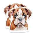 (2 Pack) Cute Bulldog Puppy Magnets - Dog Lover Pet Parent Gift - Refrigerator Locker Decor for Bulldog Owners - 5 Inches On Longest Side - Thick Durable Magnet - Made in USA - MAG29440
