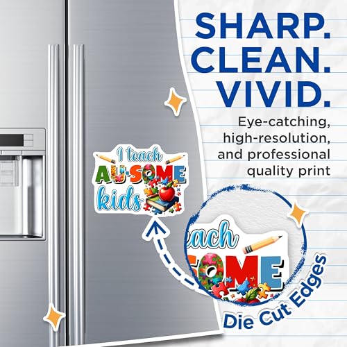 (2 Pack) I Teach AU-Some Kids Magnets - Teacher Appreciation - Classroom Decor - Teacher Gifts - 5" On Longest Side - for Cars, Fridges, Toolboxes - Made in USA - MAG8037