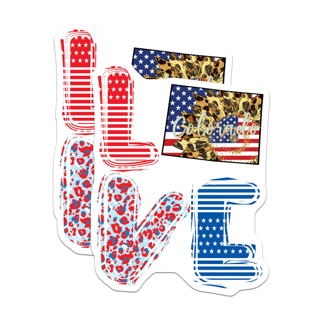 (2 Pack) Colorado Flag Magnets - American Sunflower - Patriotic Fridge Magnets - 5" On Longest Side - Premium Magnet - for Cars, Refrigerators, Toolboxes, Lockers - Made in USA - MAG18030