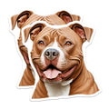 (2 Pack) Pitbull Dog Magnets - Happy Dog Owner Decor - Pet Parent Refrigerator Magnets - 5 Inches On Longest Side - Thick Durable Magnet - Made in USA - MAG28210