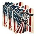(3 Pack) Patriotic Jesus Decals - American Flag Cross - Christian Laptop Decal - 3 Inches On Longest Side - Easy Peel & Apply - Made in USA - 3MCS0938