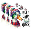 (3 Pack) Duck with Glasses Decals - Keep Calm and Quack - Funny Animal Decals- 3 Inches On Longest Side - Easy Peel & Apply - Made in USA - 3MCS5128