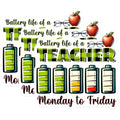(3 Pack) Teacher Battery Life Decals - School Stickers - Educator Apple Glasses - 3 Inches On Longest Side - Easy Peel & Apply - Made in USA - 3MCS6807