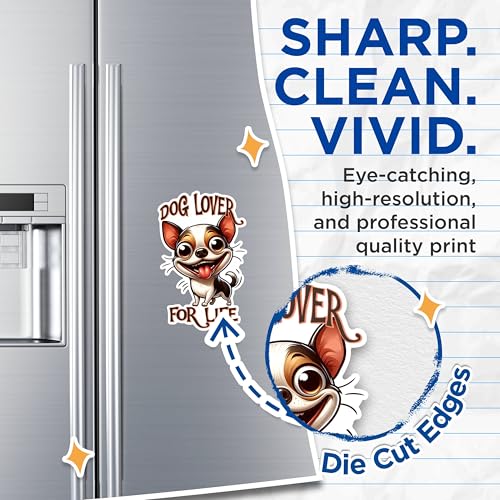 (2 Pack) Dog Lover for Life Magnets - Cute Dog Magnets - Pet Lover Fridge Magnets- 5" On Longest Side - for Fridges, Toolboxes, Cars - Made in USA - MAG2819