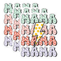 (3 Pack) Mama Decals - Polka Dot Design - Lightning Bolt Decor - 3 Inches On Longest Side - Easy Peel & Apply - Made in USA - 3MCS6469