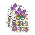 (2 Pack) Mardi Gras Stickers - Colorful Festival Mask Decals - Carnival Celebration Stickers - 5" On Longest Side - Sticks to Smooth Flat Surfaces - Made in USA - BMCS4137