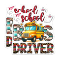 (2 Pack) School Bus Driver Magnets - Leopard Serape Print - School Staff Appreciation - Back to School Decor for Educators - 5 Inches On Longest Side - Thick Durable Magnet - Made in USA - MAG36512