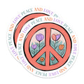 (2 Pack) Peace Sign Magnets - Love Magnets - Floral Peace Symbol - 5" On Longest Side - Premium Magnet - for Cars, Refrigerators, Toolboxes, Lockers - Made in USA - MAG16238