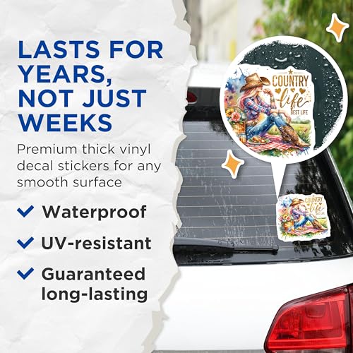 (2 Pack) Live Life with Love Stickers - Inspirational Quote - Motivational Message - 5" On Longest Side - Sticks to Smooth Flat Surfaces - Made in USA - BMCS6492