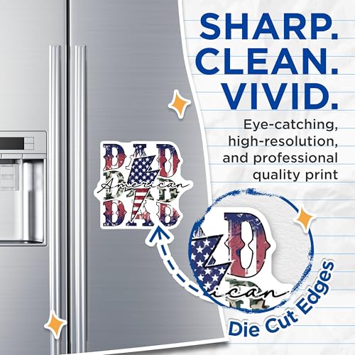 (2 Pack) Dad Fixer of All Things Magnets Magnets - American Dad - Dad Appreciation - 5" On Longest Side - Made in USA - Sticks to Refrigerators & Metal Surfaces - MAG8505
