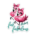 (2 Pack) Flamingo Magnets - Flocking Fabulous - Pink Flamingo Decor - 5" On Longest Side - Premium Magnet - for Cars, Refrigerators, Toolboxes, Lockers - Made in USA - MAG16983