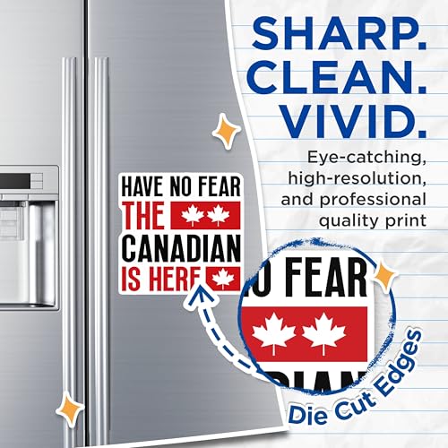 (2 Pack) Canadian Pride Magnet - 5" On Longest Side - Sticks to Smooth Flat Surfaces - Made in USA - MAG10193