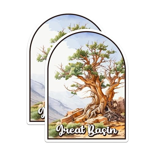 (2 Pack) Great Basin National Park Bumper Magnet - US National Park - Choose from 63 Parks - 5" On Longest Side - Decal for Car Bumper, Laptop, Water Bottle, Wall, and Window - MAG1519