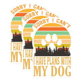(3 Pack) Dog Plans Decals - Funny Dog Lover - Pet Parent Laptop Decal - 3 Inches On Longest Side - Easy Peel & Apply - Made in USA - 3MCS4083