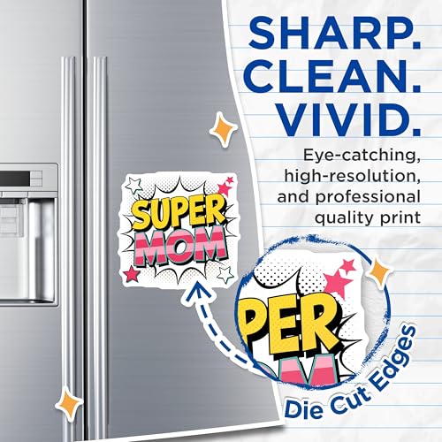 (2 Pack) Super Mom Magnets - Mother's Day Decor - 5" On Longest Side - for Cars, Fridges, Toolboxes - Made in USA - MAG7710