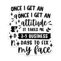 (2 Pack) Attitude Stickers - Funny Business Sticker - Fix My Face Sticker Decal for Laptop Water Bottle - 5" On Longest Side - Sticks to Smooth Flat Surfaces - Made in USA - BMCS5787