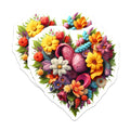 (2 Pack) Floral Heart Magnets - Vibrant Spring Easter Decoration - Botanical Fridge Locker Magnet Accessory - 5 Inches On Longest Side - Thick Durable Magnet - Made in USA - MAG24218