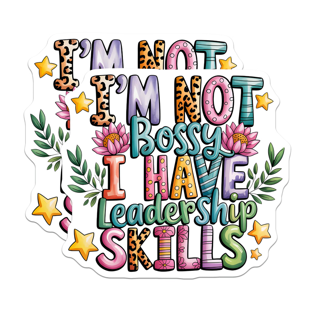 (2 Pack) Leadership Skills Magnets - Boss Babe Quote - Funny Feminist Decor - Women Empowerment Inspiration - 5 Inches On Longest Side - Thick Durable Magnet - Made in USA - MAG29675