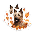 (2 Pack) Scruffy Dog Magnets - Autumn Leaves Decor - Pet Lover Home Accent - 5 Inches On Longest Side - Thick Durable Magnet - Made in USA - MAG27418