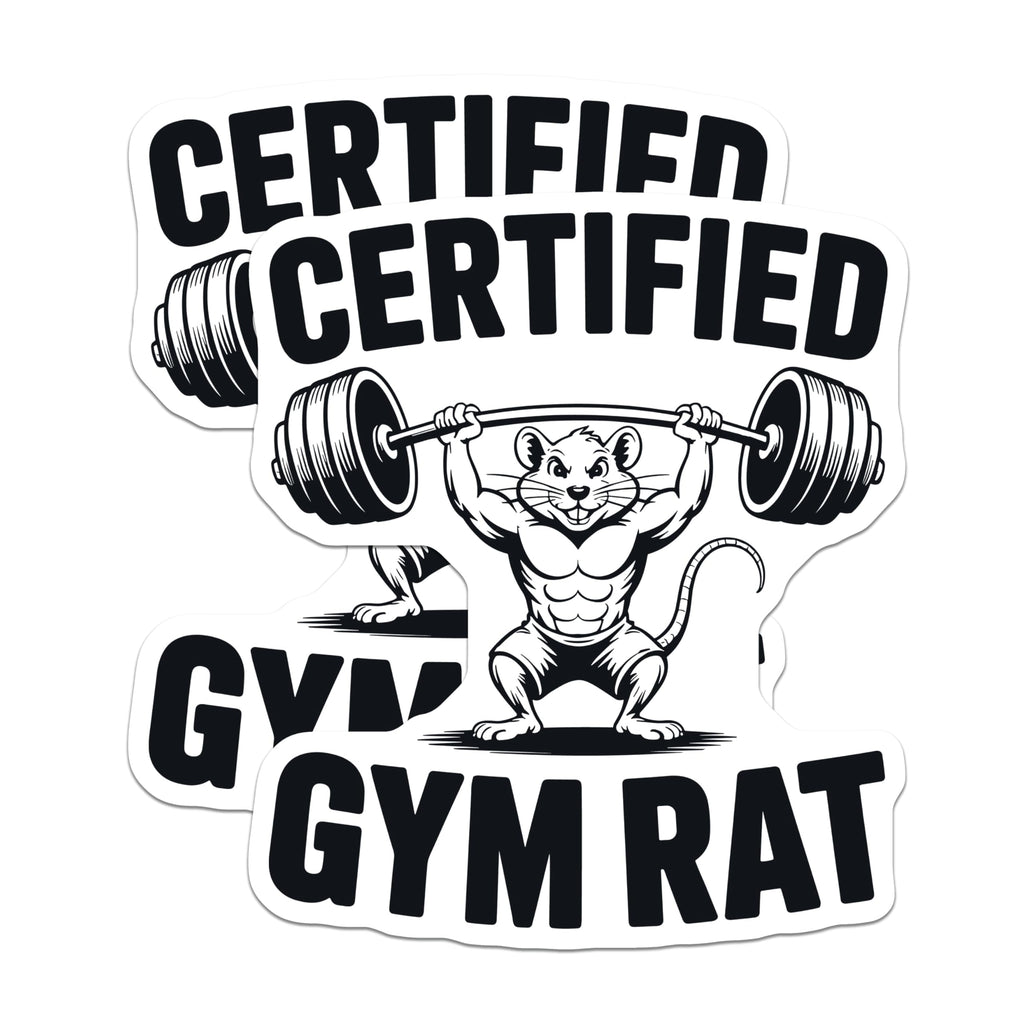 (2 Pack) Certified Gym Rat Magnets - Fitness Workout Humor - Weightlifting Inspiration - Bodybuilding Gym Decor - 5 Inches On Longest Side - Thick Durable Magnet - Made in USA - MAG23114