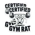 (2 Pack) Certified Gym Rat Magnets - Fitness Workout Humor - Weightlifting Inspiration - Bodybuilding Gym Decor - 5 Inches On Longest Side - Thick Durable Magnet - Made in USA - MAG23114
