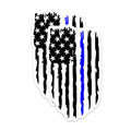 (2 Pack) Thin Blue Line Magnets - Distressed American Flag Support - Law Enforcement Tribute - 5 Inches On Longest Side - Thick Durable Magnet - Made in USA - MAG21456