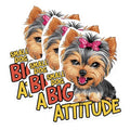 (3 Pack) Yorkie Dog Decals - Attitude Puppy Stickers - Small Dog Breed Laptop Decal - 3 Inches On Longest Side - Easy Peel & Apply - Made in USA - 3MCS1019