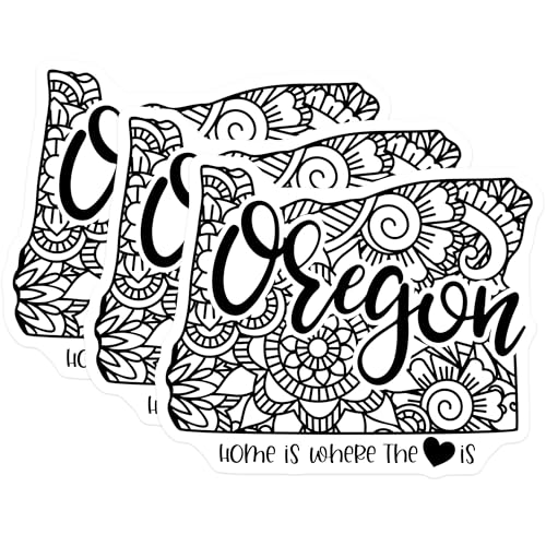 (3 Pack) Oregon Decals - State Pride - Home State Love - 3 Inches On Longest Side - Easy Peel & Apply - Made in USA - 3MCS7850