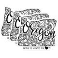 (3 Pack) Oregon Decals - State Pride - Home State Love - 3 Inches On Longest Side - Easy Peel & Apply - Made in USA - 3MCS7850