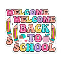 (2 Pack) Welcome Back to School Magnets Magnets - Classroom Decoration - Teacher Supplies - 5" On Longest Side - Made in USA - Sticks to Refrigerators & Metal Surfaces - MAG9127