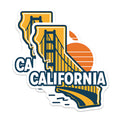 (2 Pack) California Magnets - Golden Gate Bridge Design - State Pride Decoration - 5" On Longest Side - Premium Magnet - for Cars, Refrigerators, Toolboxes, Lockers - Made in USA - MAG18985