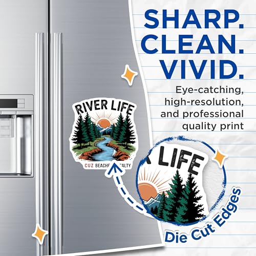 (2 Pack) River Life Magnets Magnets - 5" On Longest Side - Made in USA - Sticks to Refrigerators & Metal Surfaces - MAG9179