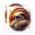 (2 Pack) Sleeping Sloth Magnets - Peaceful Sloth Animal Art - Refrigerator Locker Decor - Cute Woodland Creature Design - 5 Inches On Longest Side - Thick Durable Magnet - Made in USA - MAG24408