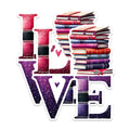 (2 Pack) Love Books Magnets - Book Lover's Magnets - Reading Enthusiast Magnets- 5" On Longest Side - for Fridges, Toolboxes, Cars - Made in USA - MAG2762