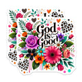 (2 Pack) God is Good Magnets - Inspirational Christian Decor - Floral Faith Art - Bible Verse Home Accents - 5 Inches On Longest Side - Thick Durable Magnet - Made in USA - MAG20024