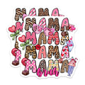 (2 Pack) Mama Bruh Magnets - Trendy Mom Refrigerator Decor - Leopard Print Heart Valentine's Style - 5 Inches On Longest Side - Thick Durable Magnet - Made in USA - MAG26146